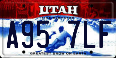 UT license plate A957LF