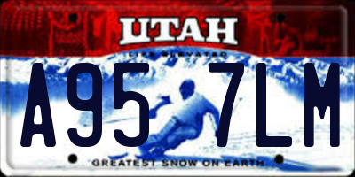 UT license plate A957LM