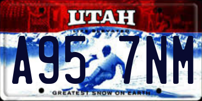 UT license plate A957NM