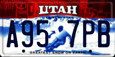 UT license plate A957PB