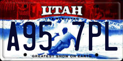 UT license plate A957PL
