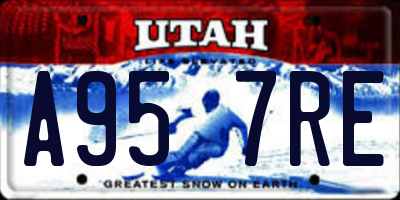 UT license plate A957RE