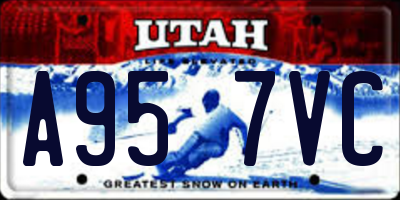 UT license plate A957VC