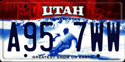 UT license plate A957WW