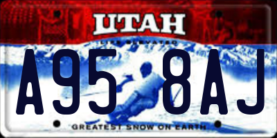 UT license plate A958AJ