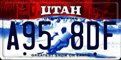 UT license plate A958DF