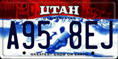 UT license plate A958EJ