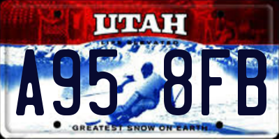 UT license plate A958FB