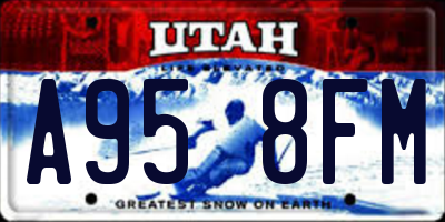UT license plate A958FM