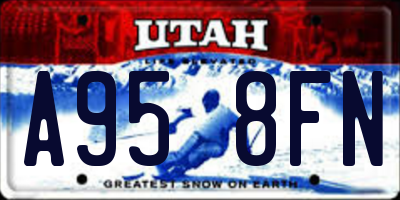 UT license plate A958FN