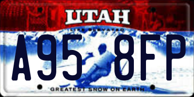 UT license plate A958FP