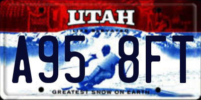UT license plate A958FT