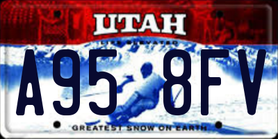 UT license plate A958FV