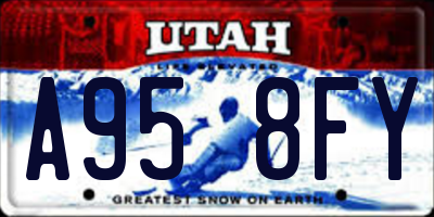 UT license plate A958FY