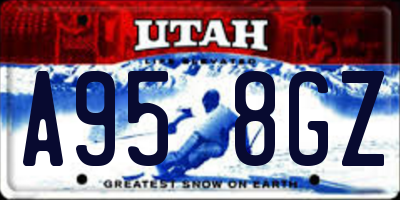 UT license plate A958GZ