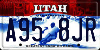 UT license plate A958JR