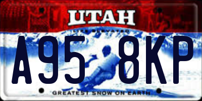 UT license plate A958KP