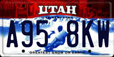 UT license plate A958KW