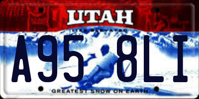 UT license plate A958LI