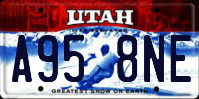 UT license plate A958NE