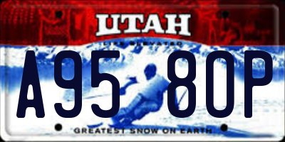 UT license plate A958OP