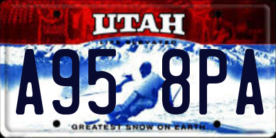 UT license plate A958PA