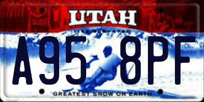 UT license plate A958PF