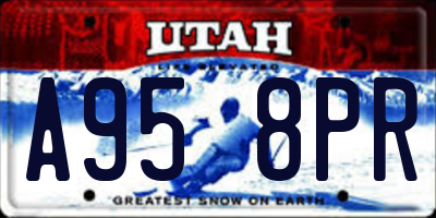 UT license plate A958PR