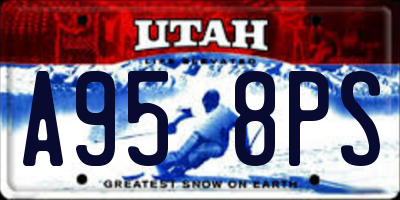 UT license plate A958PS