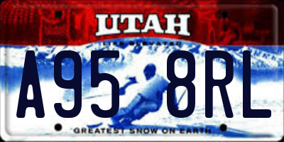 UT license plate A958RL