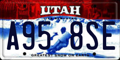 UT license plate A958SE