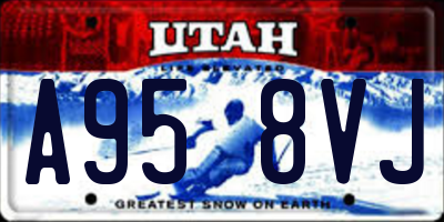 UT license plate A958VJ