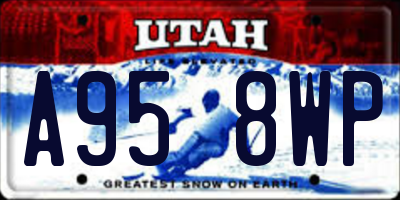 UT license plate A958WP