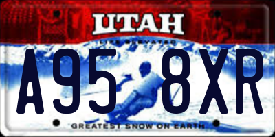 UT license plate A958XR