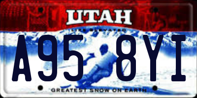UT license plate A958YI