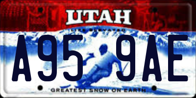 UT license plate A959AE