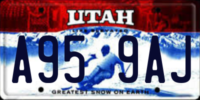 UT license plate A959AJ