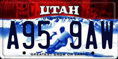 UT license plate A959AW