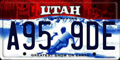 UT license plate A959DE