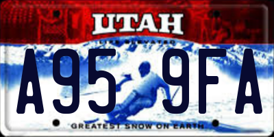 UT license plate A959FA