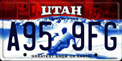 UT license plate A959FG