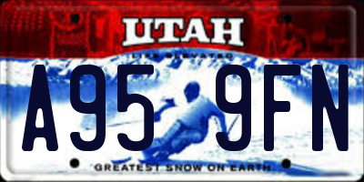UT license plate A959FN