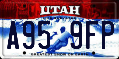UT license plate A959FP
