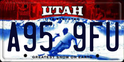 UT license plate A959FU