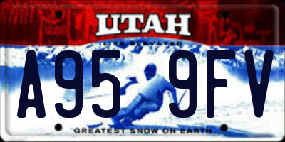 UT license plate A959FV
