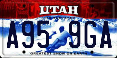 UT license plate A959GA