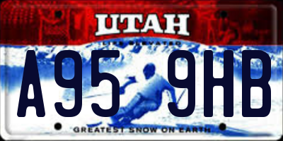 UT license plate A959HB