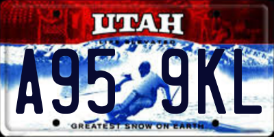 UT license plate A959KL