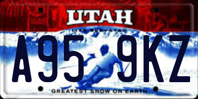 UT license plate A959KZ