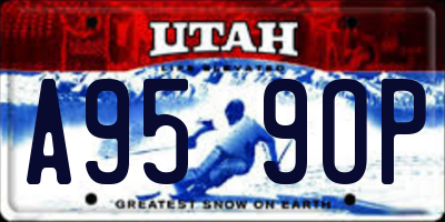 UT license plate A959OP